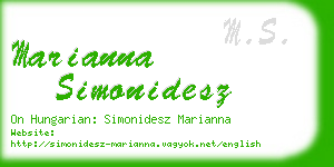 marianna simonidesz business card